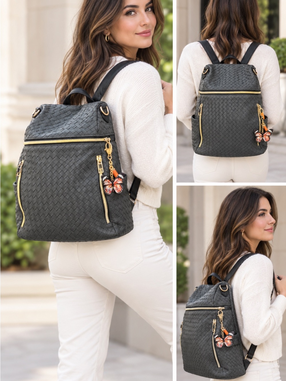 Leather Large Backpack Bag like N